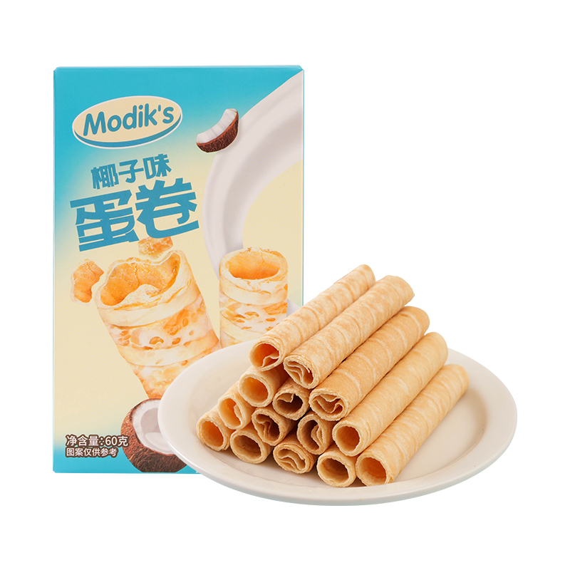 Modik's牌椰子味蛋卷 60g/盒 3盒装 60g*3盒